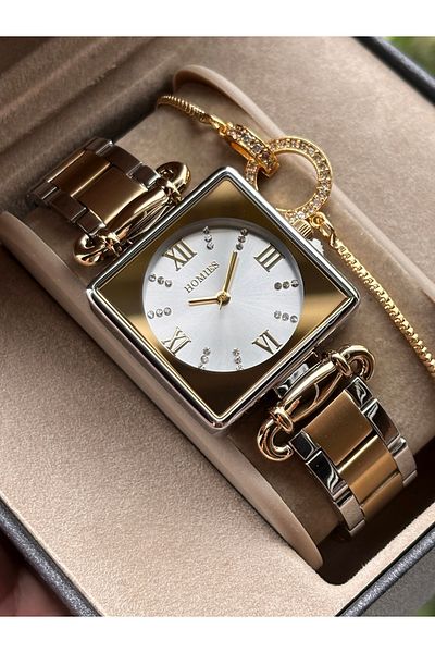 Homies Original Steel Women Wristwatch Waterproof Gold Silver Color Gift Bangle Hmsg222