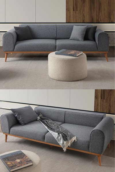 EDSY HOME Rebull 3'lü Koltuk Gri