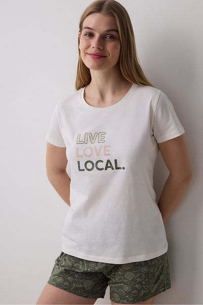 Penti Live Love Local Multicolor Pajama Set with Shorts
