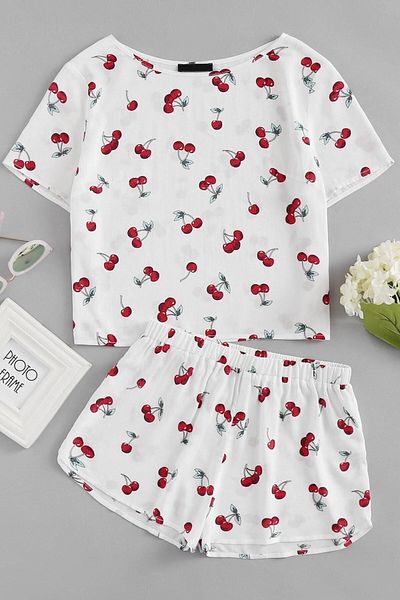 PEMBİŞ HOMEWEAR Angelina Small Cherry 2 Pack Ultrasoft Shorts Set