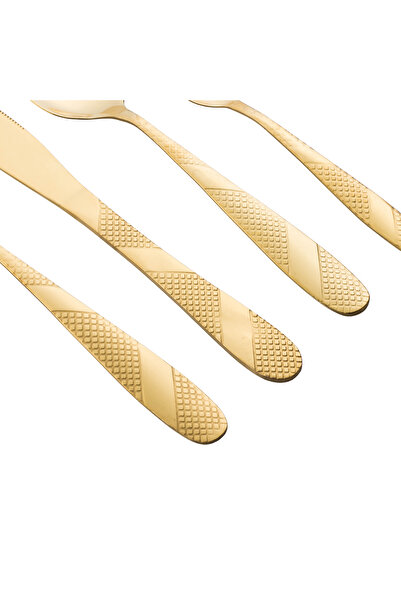 ABAREEK 24-Piece Gold Stainless Steel Flatware Set