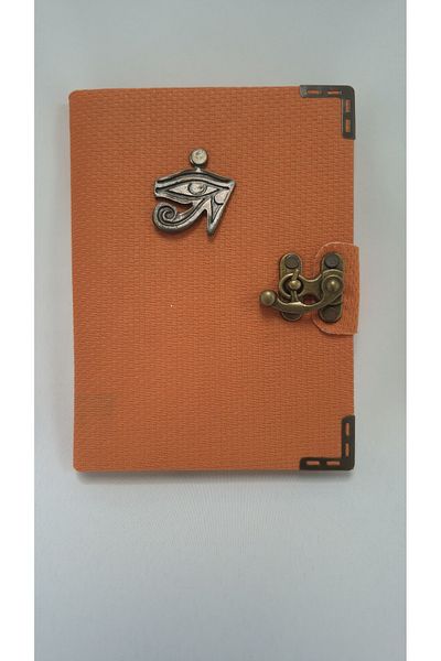 Land of Souvenir Fabric Covered Notebook with Lock Accessories