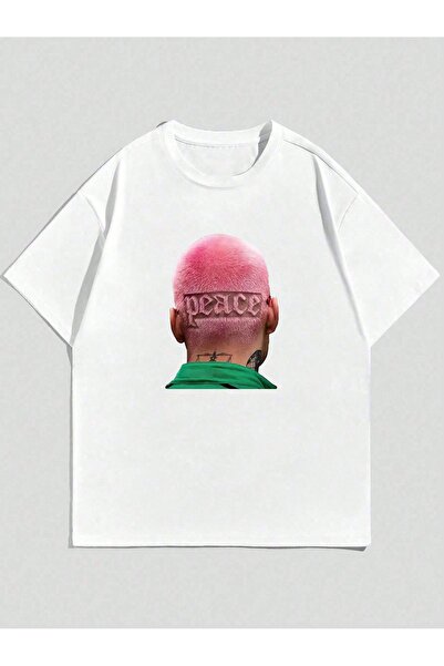 Jose Clothing Tricou imprimat cu mânecă scurtă cu croială supradimensionată