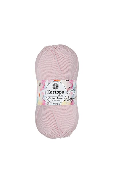 Kartopu 5 قطع من خيط الحياكة اليدوي القطني من القطن الحب Amigurumi K699 وردي فاتح