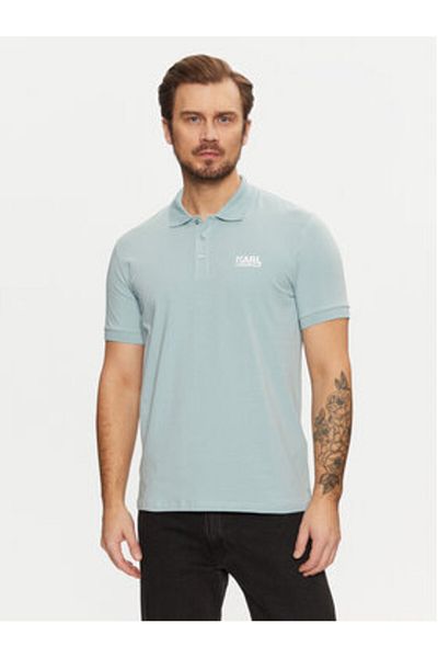 Karl Lagerfeld Polo bărbătesc 745088 551235 Albastru cer