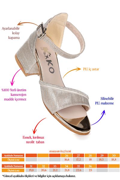Kiko Kids Pantofi cu sandale cu toc de 4 cm pentru fete de zi cu dungi Elos