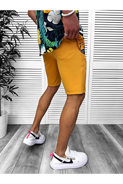 dehaine Men's casual shorts, mustard, 13058