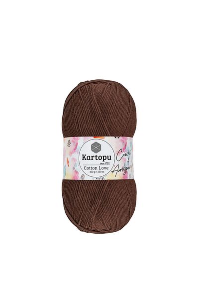Kartopu 5 τμχ Cotton Love Cotton Πλεκτό Χέρι Σχοινί Amigurumi K818 Σκούρο Καφέ