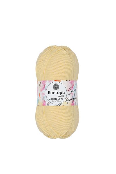 Kartopu 5 Pieces Cotton Love Cotton Hand Knitting Yarn Amigurumi Yarn K331 Yellow