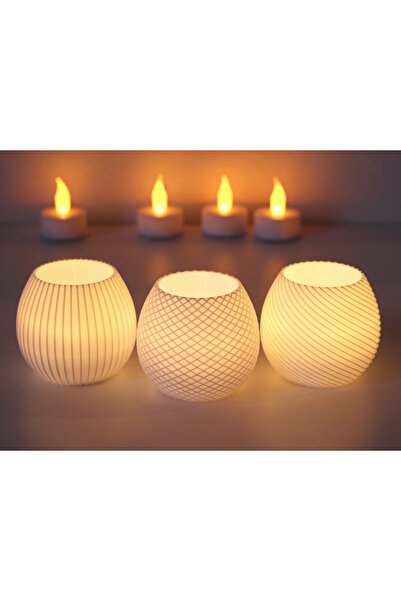 lysiaaccessory Üçlü Tealight Mumluk Seti