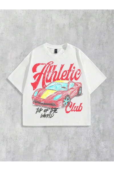 Jose Clothing Oversize Cut Short Sleeve Printed T-Shirt