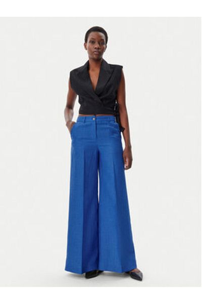 Kaos Pantaloni din material textil pentru femei RP1MR062 albaștri