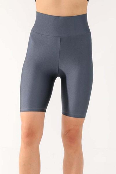 FashionForYou Lety Fitness Shorts With A Shiny Look In Gray, Xl