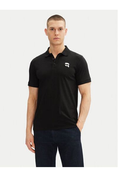 Karl Lagerfeld Men's Polo 745710 500224 Black