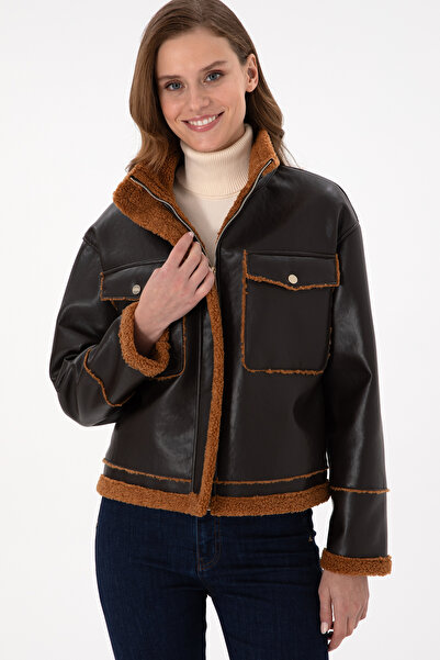 U.S. Polo Assn. Women's Brown Leather Jacket 50297229-400