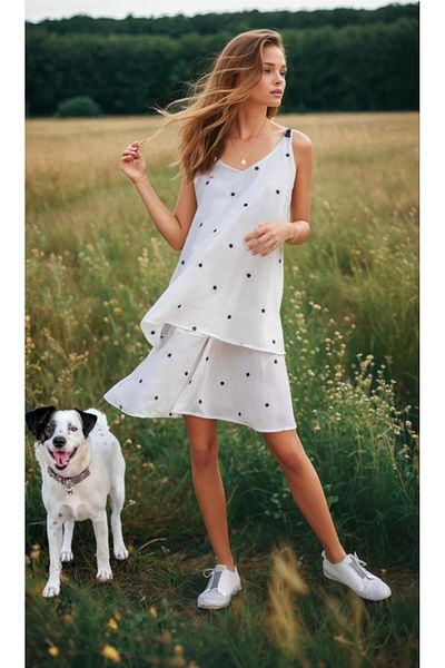 Pasaklı Giyim Women's White Chiffon Embroidery-Leather Strap Wear Out Strap Daily Midi Summer Dress (Unlined) 3420300