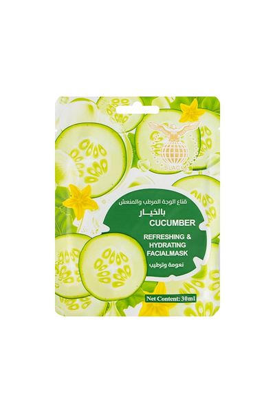 BLACK Cucumber Moisturizing and Refreshing Face Mask | Black | 1 Mask