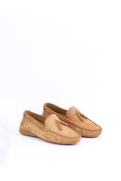 Safari Ayakkabı Lisona Men's Tasseled Genuine Leather Suede Loafer