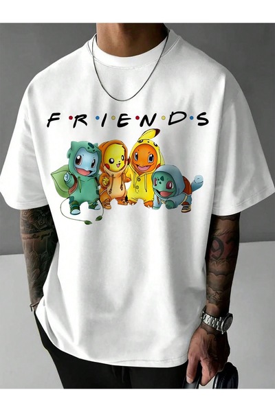 Jose Clothing Oversize Cut Short Sleeve Printed T-Shirt