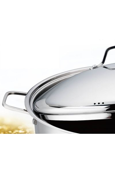 GRÜNBERG Stainless Steel Pot With Stainless Steel Lid 38 Cm 30.8l Grunberg