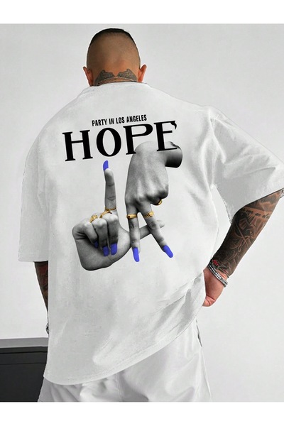 Jose Clothing Tricou imprimat cu mânecă scurtă cu croială supradimensionată