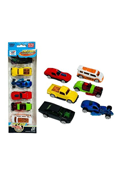 tmtoysandmore metal mini araba 6 farklı model birlikte oyuncak seti