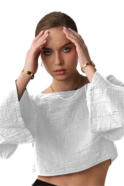 clavia Muslin Two-Piece Summer Suit, High Waist Wide Leg Pants, Spanish Sle Crop Bustier, Bottoming Top Set