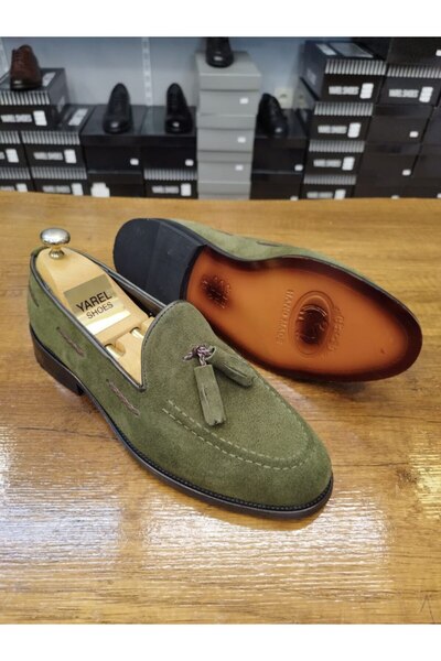 YAREL AYAKKABI Men's Khaki Suede Casual Shoes