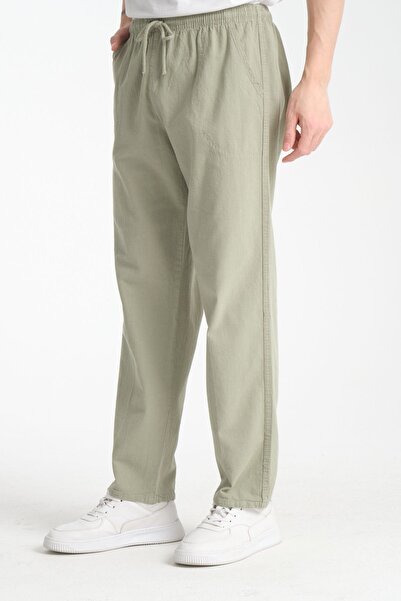 Moda Evim Relaxed Fit Men's Summer Trousers Green