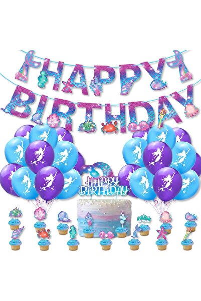 EvrikaUnity Set 20 baloane copii, Sirene, Petrecere Aniversara, Latex, Mov/Al...