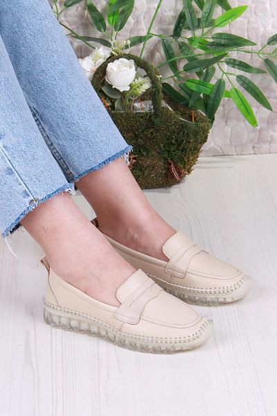 Mehmet Mete 0005-L Anatomical Soft Flexible Genuine Leather Women's Shoes