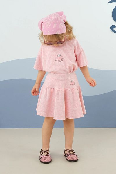 Mioma Kids Printed Skirt Suit Dusty Pink