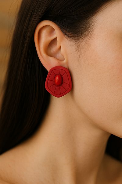 kaikosa Special Design,Handmade Polymer Clay Pink Ultra Light Handmade Handmade Earrings