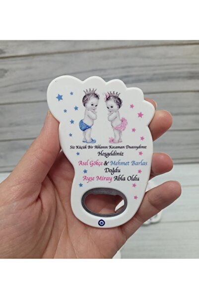 LecaTTe 20 Adet Ayak Açacak Magnet İkiz Temalı