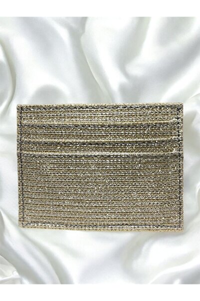 zauram حامل بطاقات لامع ذهبي فضي