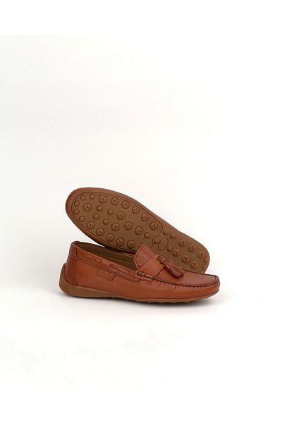 Safari Ayakkabı Lisbon Men's Belted Tasseled Genuine Leather Loafer