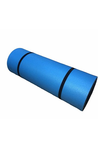 PLUSSPORT Διπλής όψης μαξιλάρι γιόγκα και αθλητικό χαλάκι 1,5 CM Ροζ-μαύρο Μπλε - μαύρο
