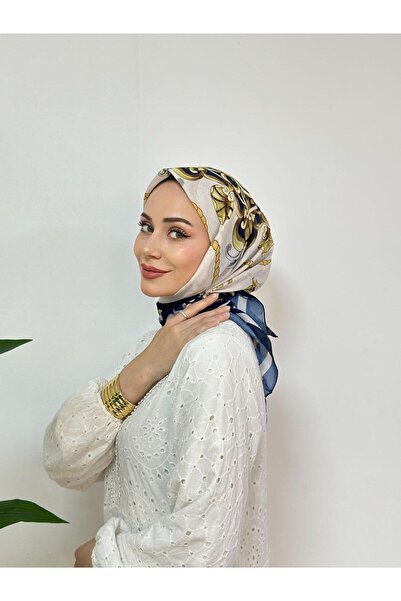 Pull Scarfs وشاح بنقشة ريجيل - أزرق داكن