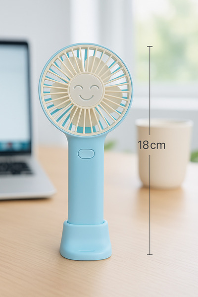 NaSaDAN Taşınabilir USB Şarjlı Masaüstü Mini Fan - Telefon Tutacağı & Güçlü H...