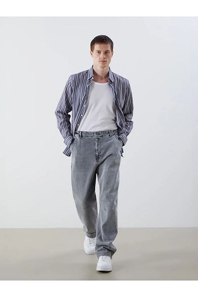 LC Waikiki Lcw Jeans Gray 800 Balloon Fit Men's Jean Trousers