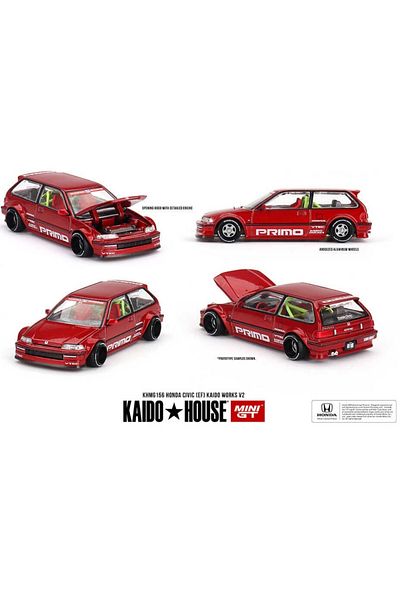 mini gt 1/64 Honda Civic (Ef) Kaido Works V2 Khmg156