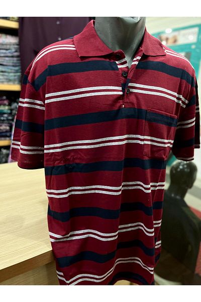 TCR Men's Polo Neck Buttoned Pocket T-Shirt