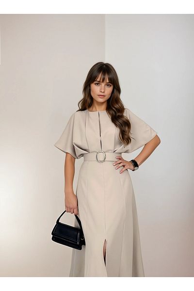MAYELN Stylish, Simple and Elegant with Silver Buckle Detailed Belt
