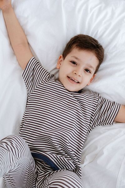 Luna Kids Collection 0.3 Tog Summer Children's Pajama Set - Stripe Pattern