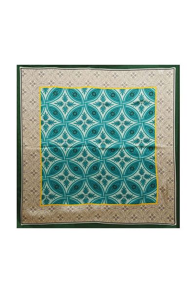 Intisimo Eșarfă la modă pentru femei, 70x70 cm, verde/multicolor