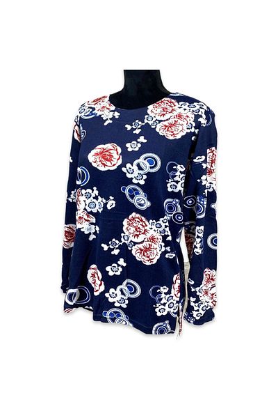 Intisimo Bluză de damă, mărime mare, XL-5XL, albastru/roșu/alb - XL