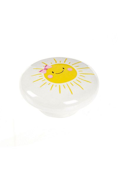 ASPARTAM Ufo Sun Button Handle - White