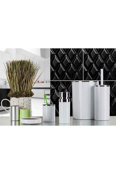 MATMEL Lenox 5-Piece Bathroom Accessory Set - White