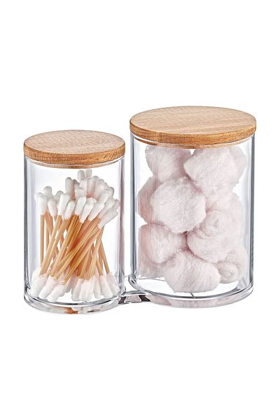 MATMEL Up 2-Piece Cotton Box with Wooden Lid