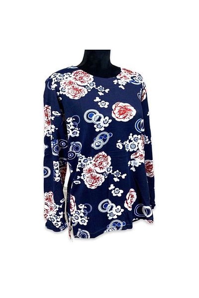 Intisimo Bluză de damă, mărime mare, XL-5XL, albastru/roșu/alb - XL